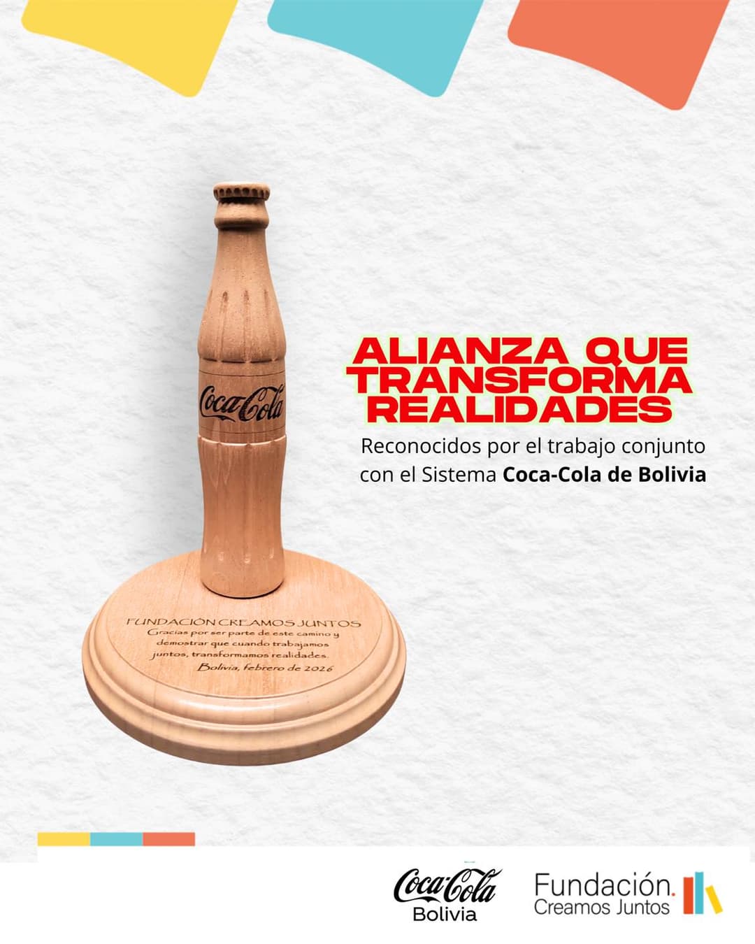 Noticia-Reconocidos por el trabajo conjunto con el Sistema Coca-Cola de Bolivia
